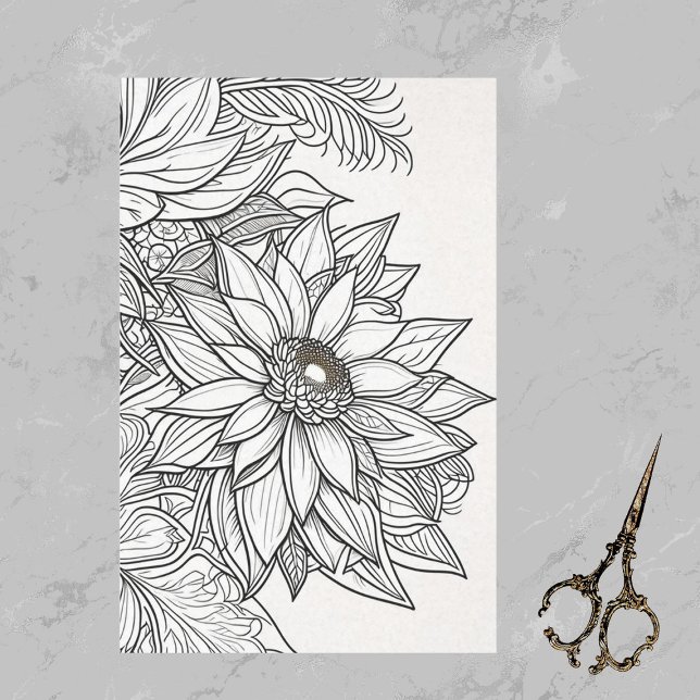 Papel De Seda Desenho da Linha de Intrato de Natal da Poinsettia (Criador carregado)