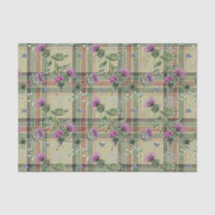Papel De Seda Desenho da Série Floral e Xadrez Escocês 16