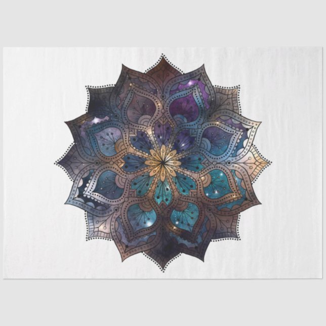 Papel De Seda Desenho da Série Mandala 7 (Frente )