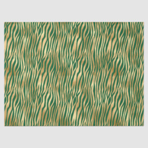 Papel De Seda Desenho da Série Safari Esmeralda e Ouro 14