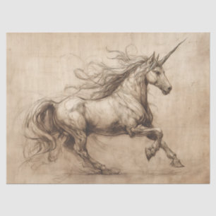 Papel De Seda Desenho da Unicórn DaVinci