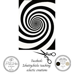 Papel De Seda Desenho de espiral preto e branco em decoupage