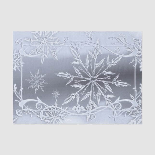 Papel De Seda Desenho de Floco de Neve Absolutamente Deslumbrant (Frente )