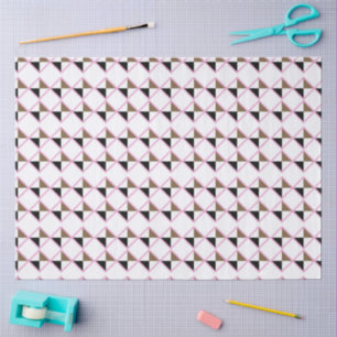 Papel De Seda desenho de formas triangulares e de diamante em
