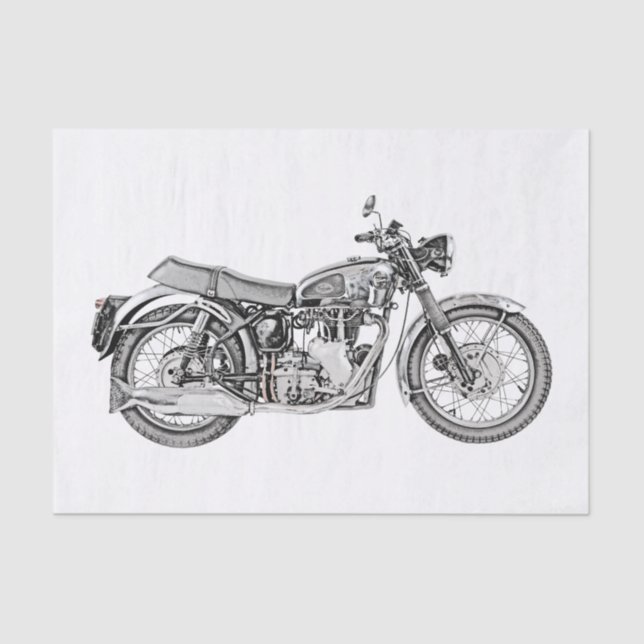 Papel De Seda Desenho De Motomoto Velocette Venom 1952 (Frente )