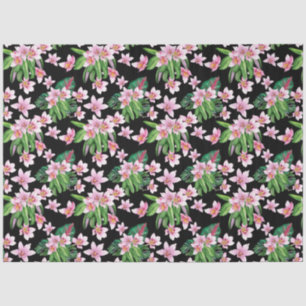Papel De Seda Desenho de Orquídeas em Aquarela 28