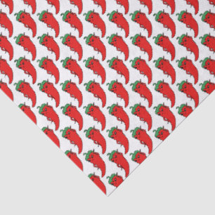 Papel De Seda Desenho de Padrão de Pimenta Malagueta Kawaii