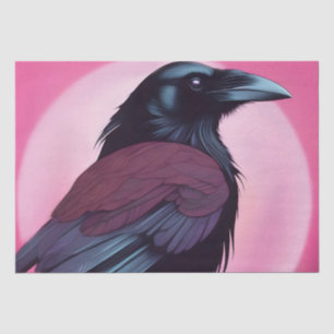 Papel De Seda Desenho de uma ravina preta em rosa-néon