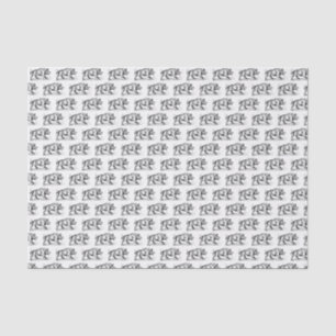 Papel De Seda Desenho em Preto e Branco de Javali Antigo #2