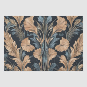 Papel De Seda Desenho Floral Art Déco
