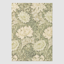 Papel De Seda Desenho Floral Verde de Wm Morris
