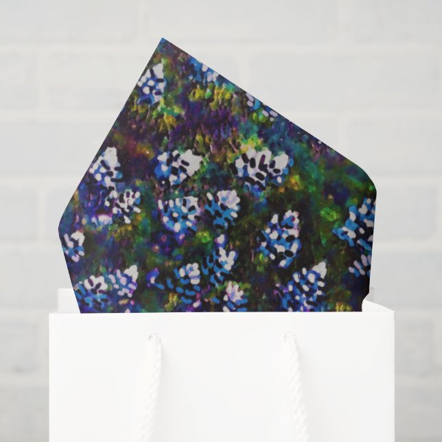 Papel De Seda Desenho Texas Blue Bonnet Blitz (Sacola de presentes)