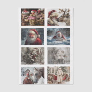 Papel De Seda Desenhos de decoupage 4x3 para globo de neve de 3"