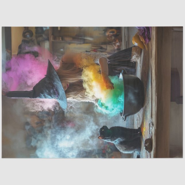 Papel De Seda Desentrelaçamento de bruxas pretas assistindo brux (Frente )