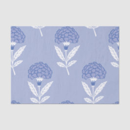 Papel De Seda Desentupimento do padrão de flores azuis sem costu