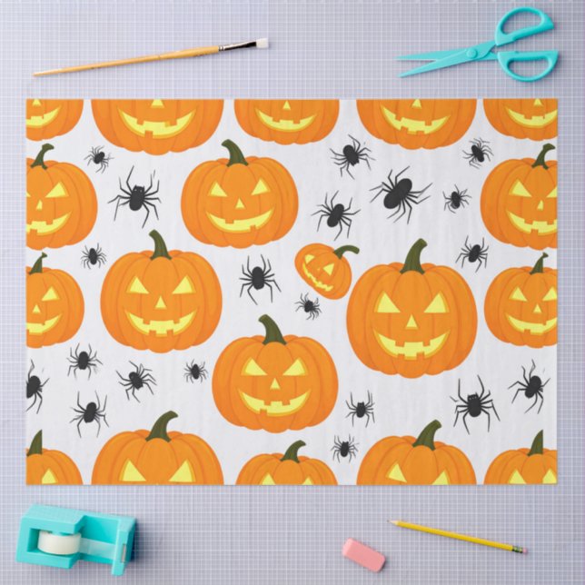 Papel De Seda Desfile de Abóboras de Halloween (Arte )