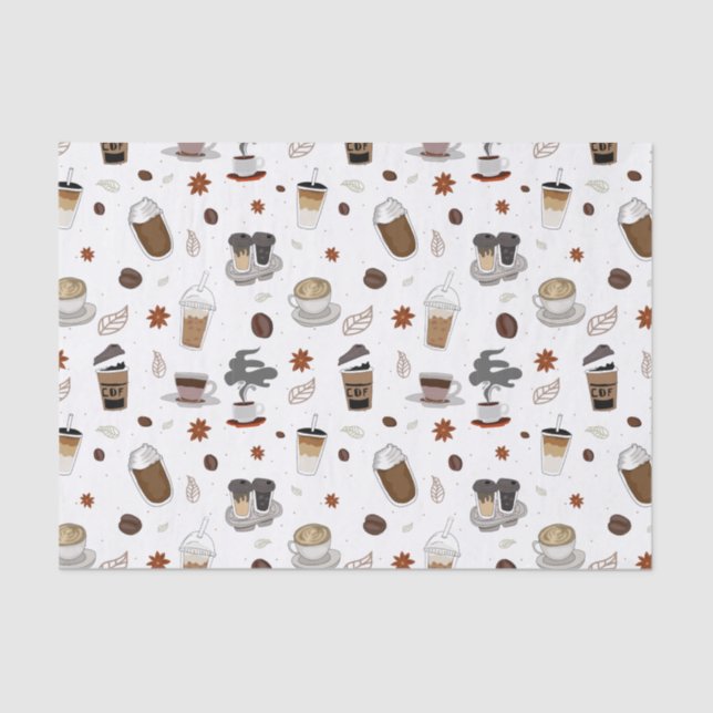 Papel De Seda Desfrute da sua empresa de café (Frente )