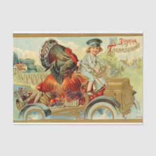 Papel De Seda Design 10 da Série de Ação de Graças Vintage