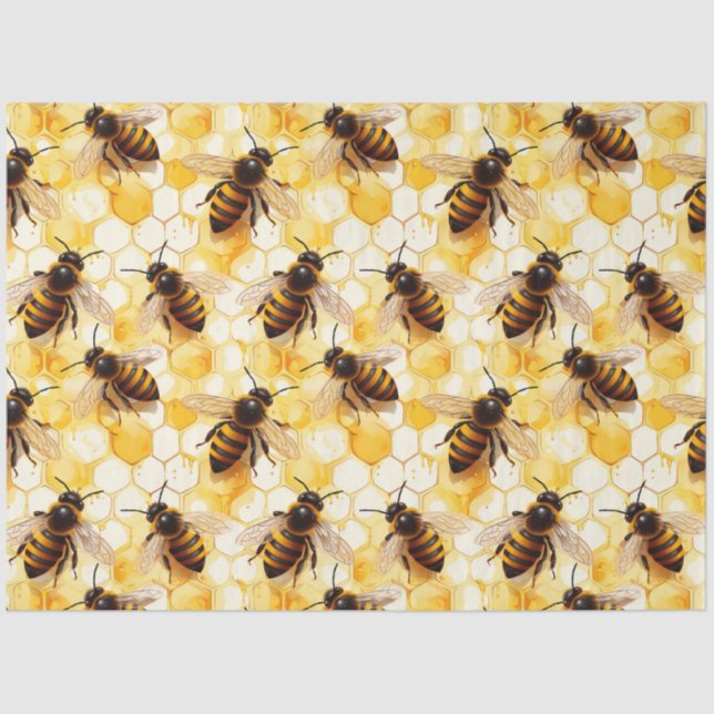 Papel De Seda Design 10 da Série Honeycomb Bee (Frente )