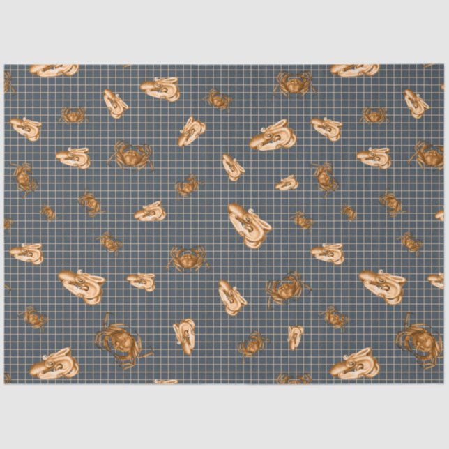 Papel De Seda Design 10 da Série Náutica Escura (Frente )