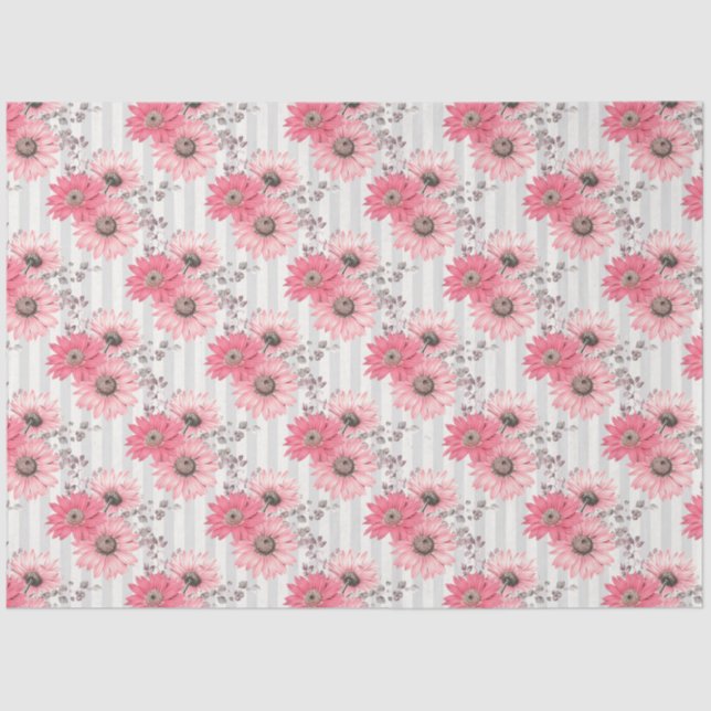 Papel De Seda Design 11 da Série Floral Rosa (Frente )