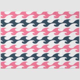 Papel De Seda Design 11 da Série Náutica Rosa e Marinho