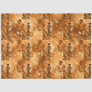 Papel De Seda Design 11 da Série Tigre de Cobre