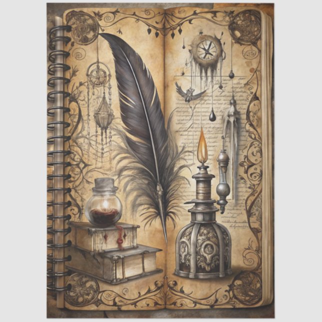 Papel De Seda Design 11 do Diário Gótico (Frente )