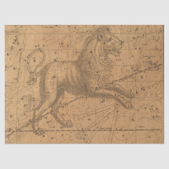 Papel De Seda Design 11 do Mapa de Galáxia Antiquado (Frente )