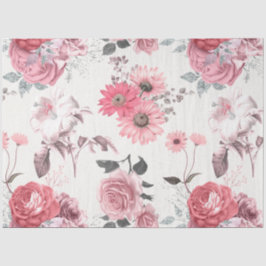 Papel De Seda Design 12 da Série Floral Rosa