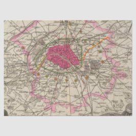 Papel De Seda Design 12 da Série Mapa da Cidade