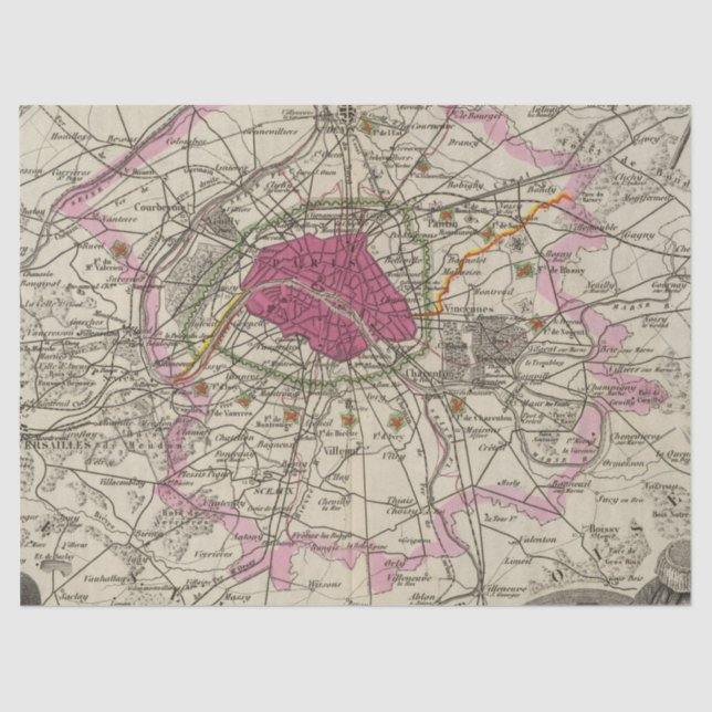 Papel De Seda Design 12 da Série Mapa da Cidade (Frente )