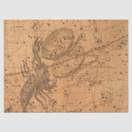 Papel De Seda Design 12 do Mapa de Galáxia Antiquado