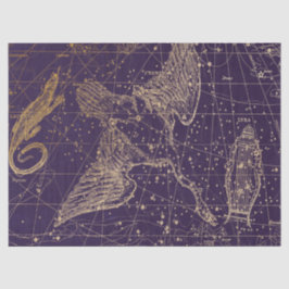 Papel De Seda Design 12 Dourado Galaxy Star Series