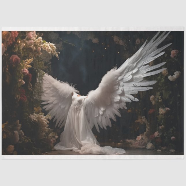 Papel De Seda Design 12 White Angel Series (Frente )