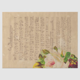 Papel De Seda Design 13 da Série Música e Rosas