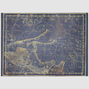 Papel De Seda Design 13 do Dourado Star Map Series