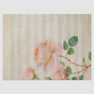 Papel De Seda Design 15 da Série Música e Rosas