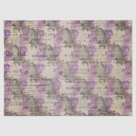 Papel De Seda Design 16 da Série Abelhas Roxas