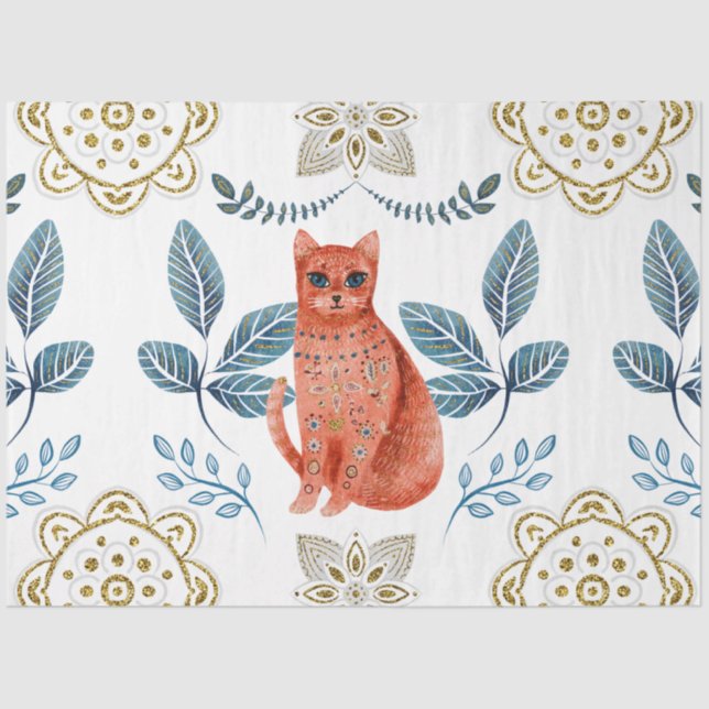 Papel De Seda Design 21 da série natalícia dos Azulejos nórdicos (Frente )