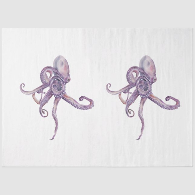 Papel De Seda Design 24 da série de aquarelas subaquáticas (Frente )