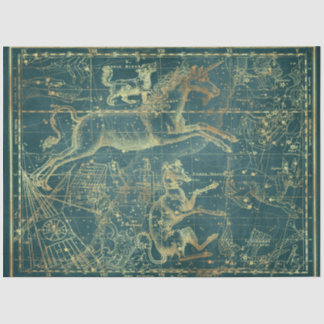 Papel De Seda Design 28 do Dourado Star Map Series