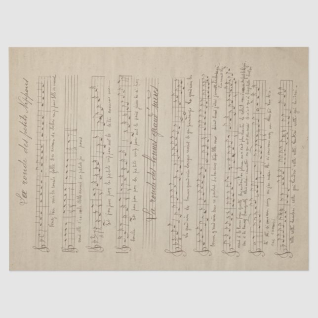 Papel De Seda Design 2 da Série Música e Rosas (Frente )