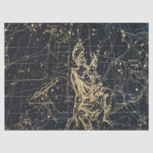Papel De Seda Design 2 Dourado Galaxy Star Map Series