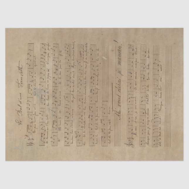 Papel De Seda Design 3 da Série Música e Rosas (Frente )