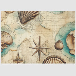 Papel De Seda Design 3 da série náutica Chique
