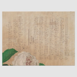 Papel De Seda Design 4 da Série Música e Rosas