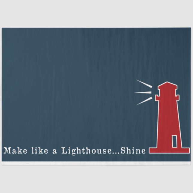 Papel De Seda Design 4 da Série Náutica Vermelha e Marinho (Frente )