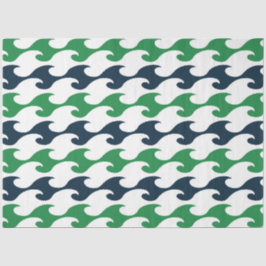 Papel De Seda Design 5 da Série Náutica Verde e Marinho