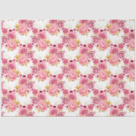 Papel De Seda Design 5 da série rosa e Dourada